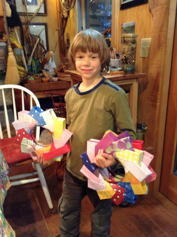 A grandson who is an origami wizard