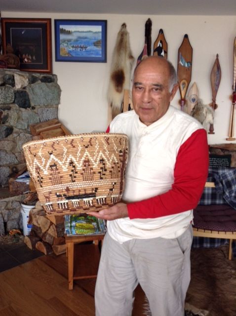 Ed Carriere with his Life Story Basket
